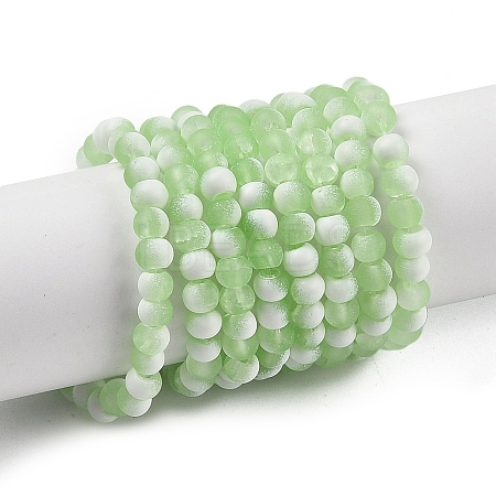 Frosted Crackle Glass Beads X1-GLAA-U001-4mm-M09-1