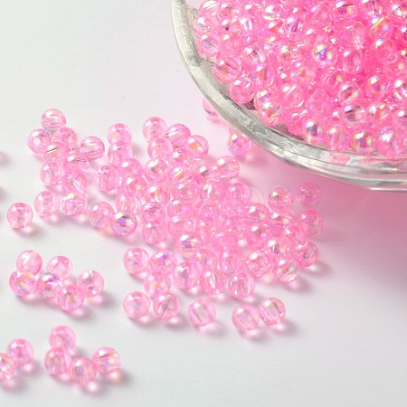 Eco-Friendly Transparent Acrylic Beads PL734-5-1