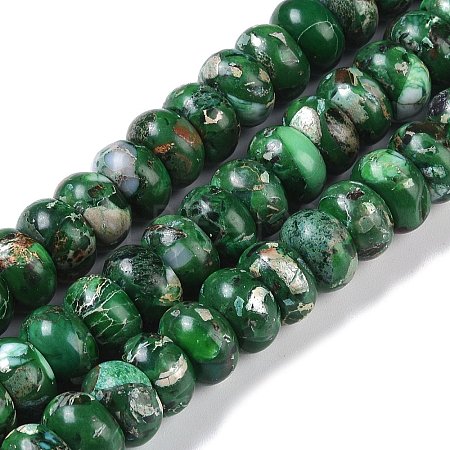 Dyed Synthetic Imperial Jasper Beads Strands G-P529-E01-A09-1