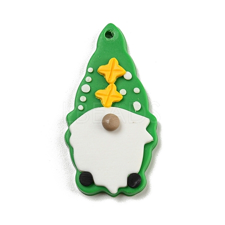 Saint Patrick's Day Handmade Polymer Clay Pendants CLAY-E008-02C-1