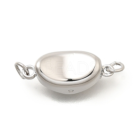 Oval Rack Plating Brass Box Clasps KK-S508-13P-1