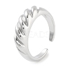 Rack Plating Brass Open Cuff Ring for Women RJEW-Z059-02P-01-1