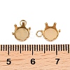 304 Stainless Steel Pendant Rhinestone Claw Charms Settings STAS-B121-01B-G-3