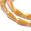 Electroplated Opaque Glass Beads Strands EGLA-L015-FR-B14-01-3