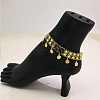 Fashion Brass Multi-layer Coin Tassel Anklets for Women FV4872-5