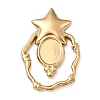 Star 304 Stainless Steel Pendant Cabochon Setting STAS-P454-09G-1