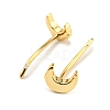 Brass Tiny Crescent Moon Stud Earrings for Women EJEW-P211-09G-4