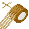 4 Rolls Polyester Organza Ribbon ORIB-ME0001-01-1