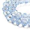 Transparent Baking Paint Glass Beads Strands DGLA-A034-T8mm-D13-3