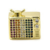 Rack Plating Brass Cubic Zirconia European Beads KK-Q784-39G-1