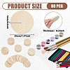 Unfinished Wooden Flat Round Cutouts WOOD-WH0050-042C-2