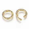 Brass Micro Pave Clear Cubic Zirconia Twister Clasps ZIRC-S067-119-NF-3