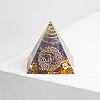Chakra Theme Orgonite Pyramid Resin Energy Generators WG78315-01-1