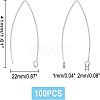 304 Stainless Steel Marquise Ear Wire STAS-UN0015-62-4