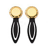 Alloy & Iron Bookmark Cabochon Settings PALLOY-N184-05G-1