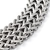 304 Stainless Steel Lion Head Herringbone Chain Bracelets for Men & Women BJEW-D031-22AS-3