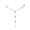Handmade Natural Amethyst Beaded Chains Earring & Necklaces Sets SJEW-JS01342-02-3