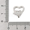 Brass Micro Pave Clear Cubic Zirconia Lobster Claw Clasps KK-P299-06P-3