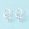 304 Stainless Steel Stud Earring Findings STAS-P308-02A-S-2