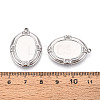 304 Stainless Steel Pendant Cabochon Settings STAS-T067-17P-3