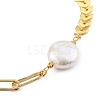 Natural Baroque Pearl Keshi Pearl Link Bracelets BJEW-JB05407-2