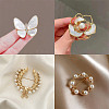 180Pcs 5 Style Glass Imitation Pearl Beads GLAA-AR0001-64-5