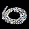 Transparent Electroplate Glass Beads Strands GLAA-F029-3mm-D13-2