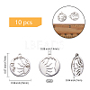 201 Stainless Steel Pendants STAS-CJC0007-04-2