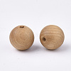 Natural Wood Beads X-WOOD-S053-37-2