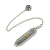 Bullet Gemstone Pointed Dowsing Pendulums AJEW-B106-01AS-2