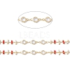 Handmade Eco-friendly Brass Flat Round Link Chains CHC-E025-03G-2