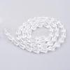 Clear Faceted Glass Teardrop Beads Strands X-GLAA-R024-15x10mm-12-2