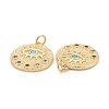 Brass Micro Pave Colorful Cubic Zirconia Pendants X-KK-Z023-10G-3