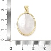 Rack Plating Brass Pave Shell Pendants KK-Z064-28G-010-3