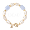 Imitation Gemstone & ABS Imitation Pearl Acrylic Beaded Bracelets for Women BJEW-JB12157-02-2