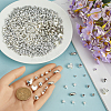1200Pcs 6 Styles CCB Plastic Beads with ABS Plastic Beads CCB-SC0001-15-3