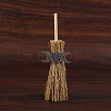 Mini Witch Wiccan Altar Broom with Alloy Charms PW-WGDD577-03-1