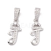 Eco-Friendly Brass Micro Pave Cubic Zirconia Pendants KK-K265-01P-T-1
