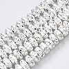 Electroplated Natural Lava Rock Beads Strands G-T114-66S-3