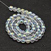 Imitate Austrian Crystal Electroplate Glass Round Bead Strands GLAA-F030-4mm-B01-2
