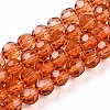 Baking Paint Transparent Glass Beads Strands DGLA-A035-T6mm-A04-1