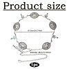 1Pc Tibetan Style Alloy Oval & Cattle Skull Head Link Chain Waist Belly Body Chains for Women AJEW-DC0003-23AS-2