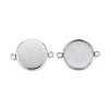 Tarnish Resistant 304 Stainless Steel Cabochon Connector Settings LS-STAS-G170-26P-14mm-1