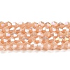 Opaque Solid Color Electroplate Glass Beads Strands X1-GLAA-F029-P4mm-A06-1