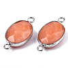 Natural White Jade Links/Connectors G-T131-102-25-3