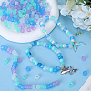 800Pcs 4 Colors Transparent & Luminous Plastic Beads KY-SC0001-88-4