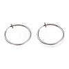 Tarnish Resistant 304 Stainless Steel Retractable Clip-on Hoop Earrings X-STAS-O135-01G-1