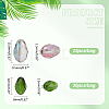 4Bags 2 Styles Transparent Glass Beads  Segmented Multi-color Beads GLAA-PH0003-25A-2