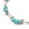Natural Howlite Chip Beaded Bracelets for Women BJEW-JB11742-04-3