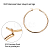 304 Stainless Steel Hoop Earrings EJEW-PH0002-02-5
